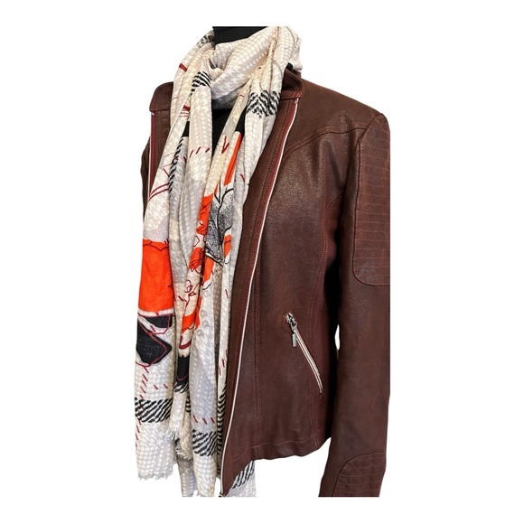 Olsen Europe faux suede jacket size 8 bordeaux colour - Picture 7 of 15